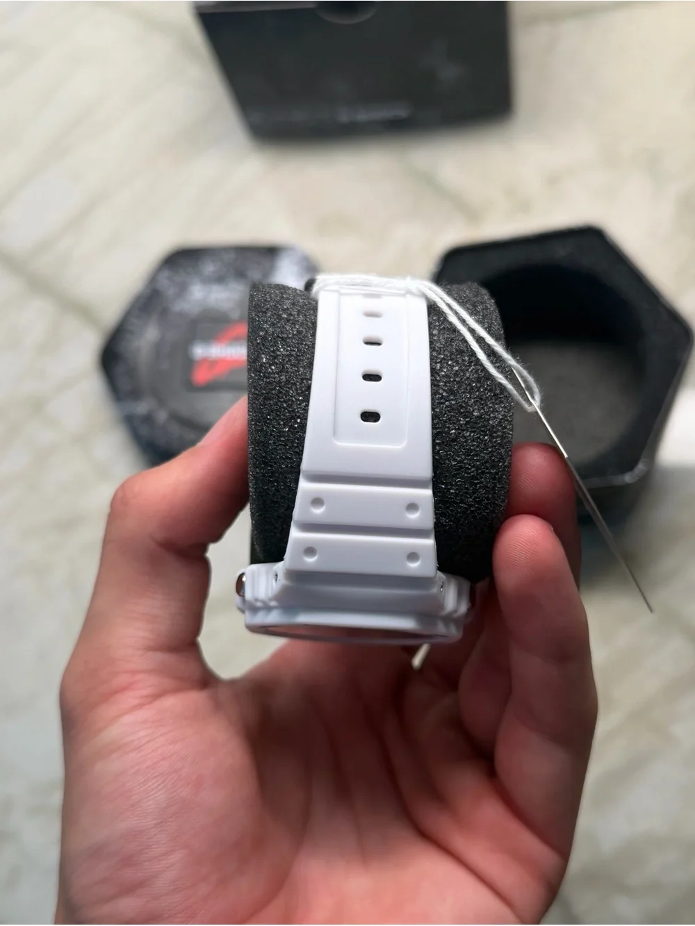 Casio G-Shock White and Light Blue Men's Watch with Box